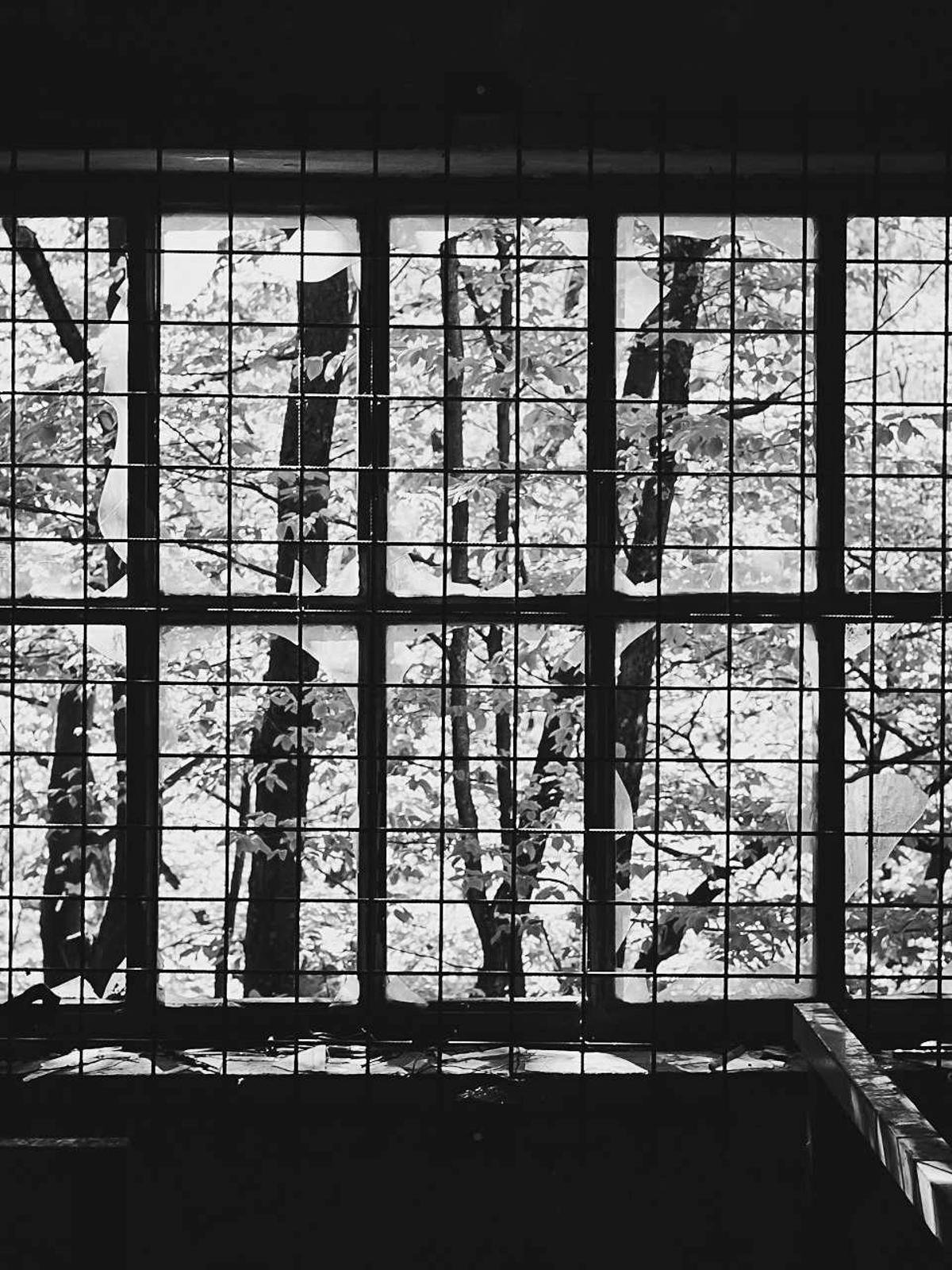 Light from a window falling into a dark room